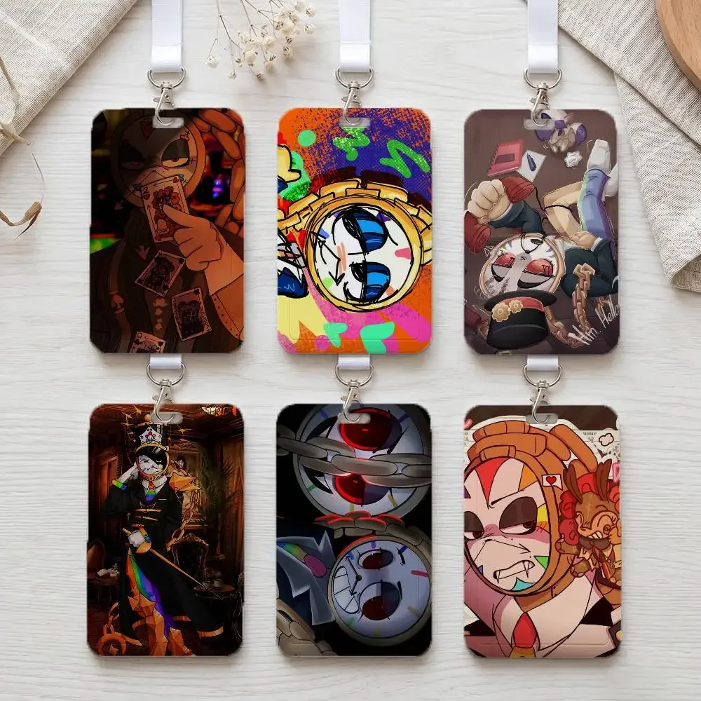 Cartoon Dyle Timesly Portable Office Staff Badge Card Cover Lanyard Card Case
