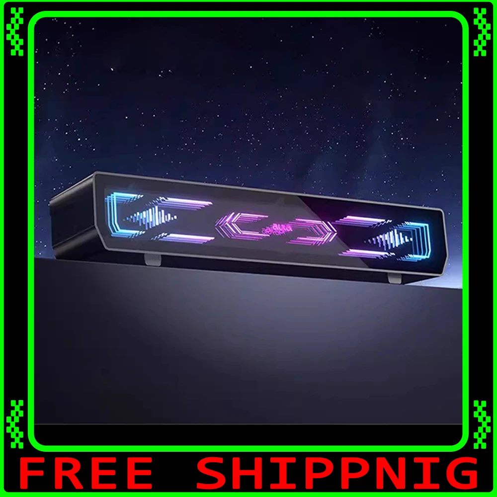 

aula AD100 Gaming Speaker Dual Mode BT5.4 Bluetooth Soundbar 2.0 Sound Channel Touch Key With Microphone Wired RGB Speaker Gifts