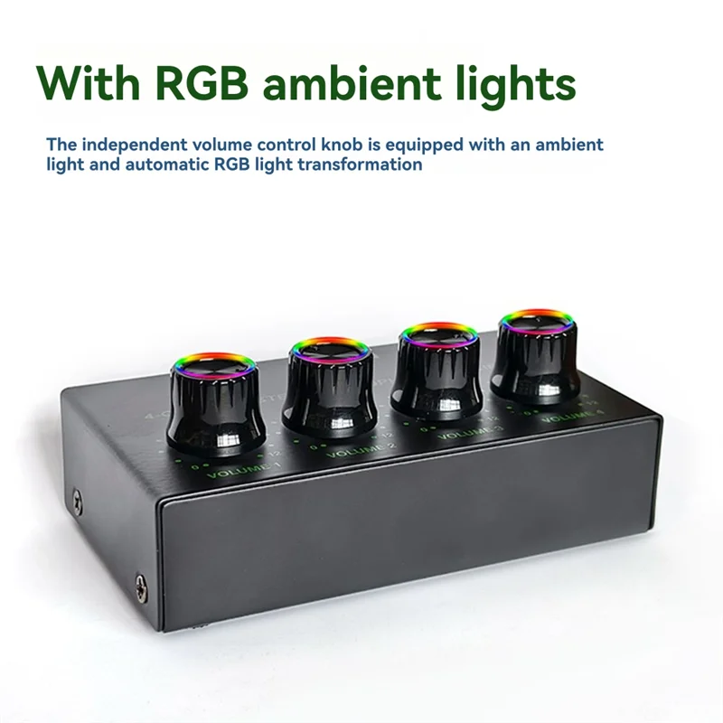 REPLA-4 Kanaals Stereo Audio Versterker Met laag geluidsniveau Professionele hoofdtelefoonversterker voor Sound Mixer PC Gitaar