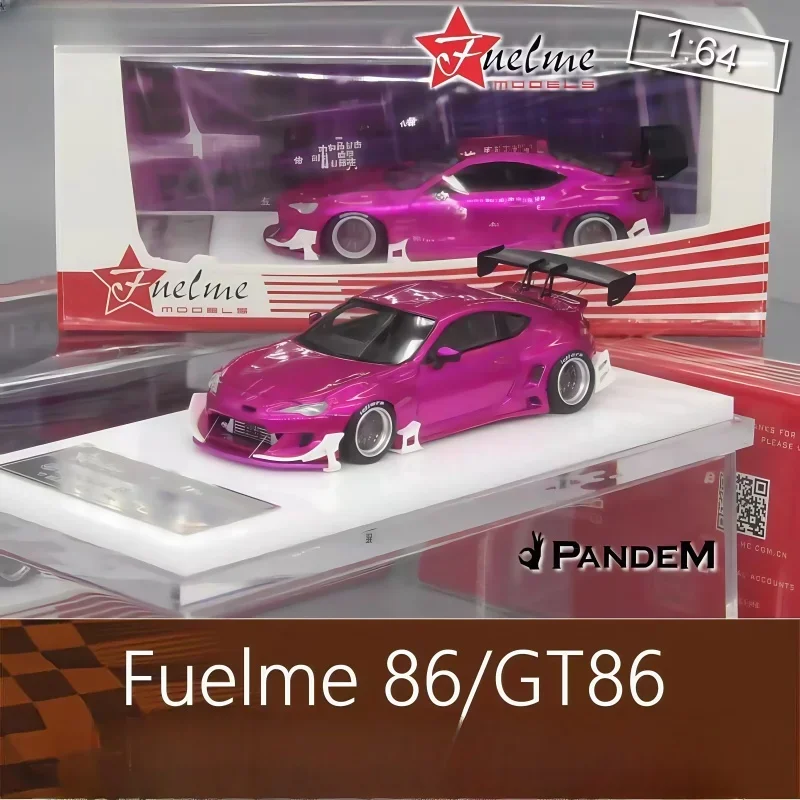 1:64 PANDEM Toyota Rocket Rabbit modificado GT86 resina modelo de carro de simulação em miniatura, decoração para adultos, brinquedo para meninos, presente para crianças