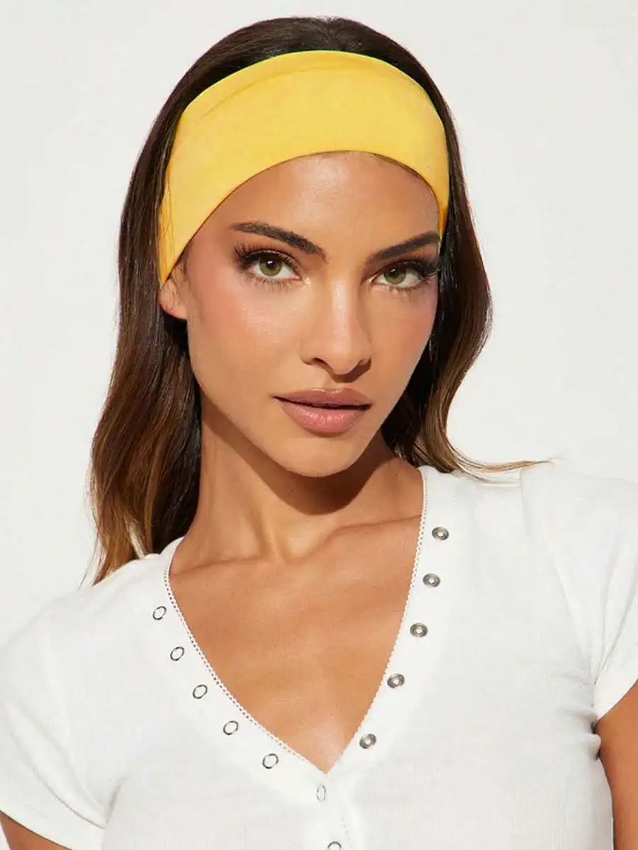 1pc Solid Teal Color Sports Yoga Headband,Moisture Wicking Elastic Hairband For Men Women,Running,Hair Accessories For Women