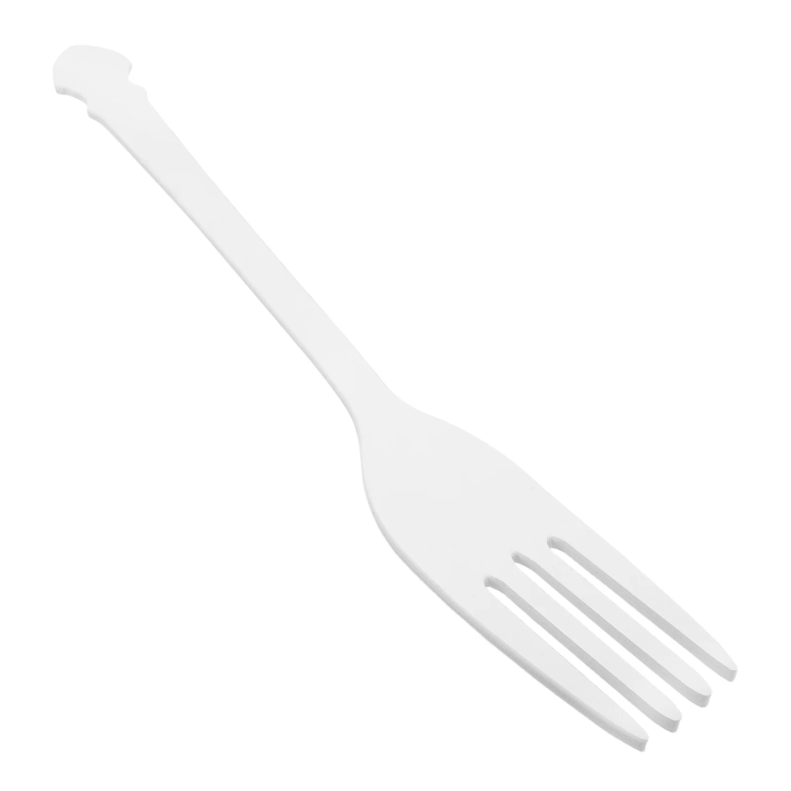 

Giant Fork Oversized Plastic Serving Fork Prop Funny Photo Booth Prank Costume Halloween Cosplay Accessory White 50cm