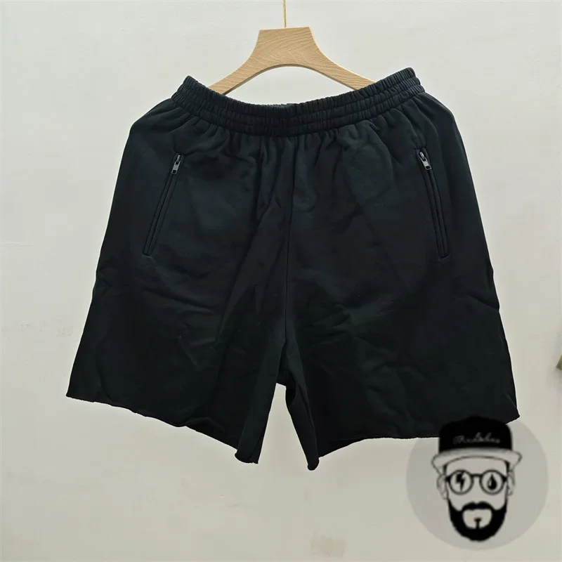 pure cotton men's shorts, solid color Kanye loose fit Jogger Gym sports shorts