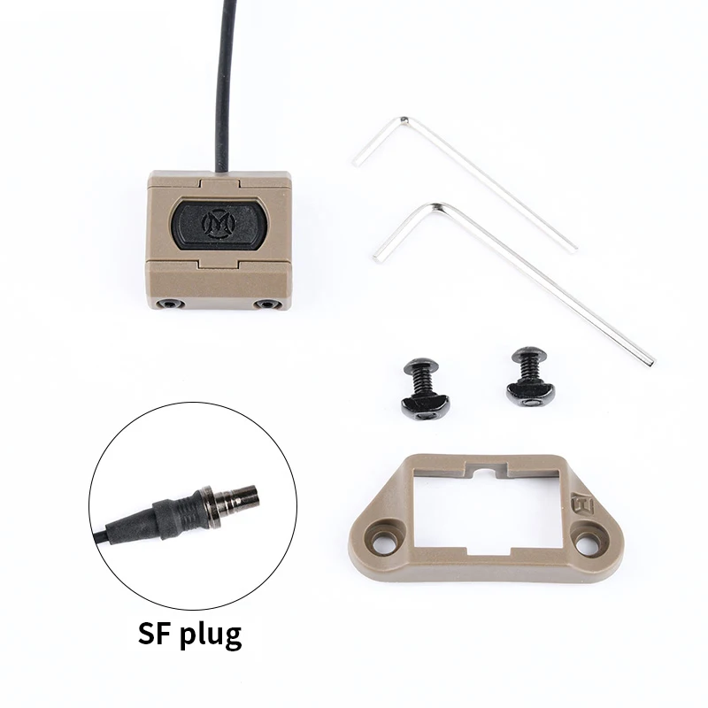 Wadsn Modbutton Afstandsbediening Drukschakelaar Voor Sf M300 M600 Zaklamp Wapen Licht Peq15 Dbal Cqbl Ngal Fit Keymod M-Lok