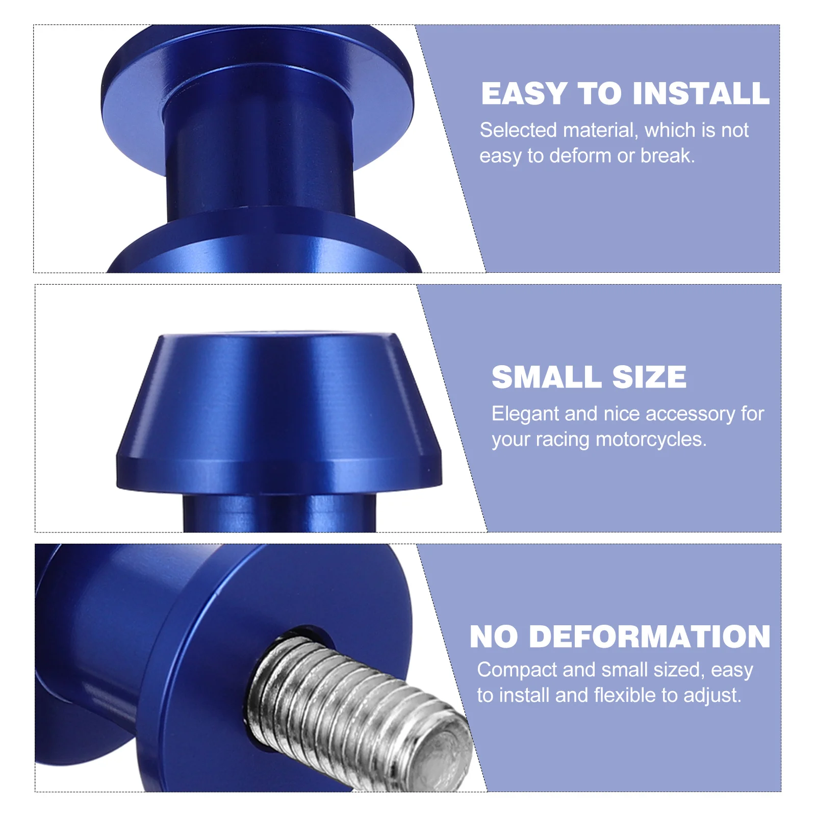 

2Pcs Motorcycle Rear Lift Screws 8mm Aluminum Swing Arm Stand Screw Rear Stand Screws Motorcycle Arm Ring Parts