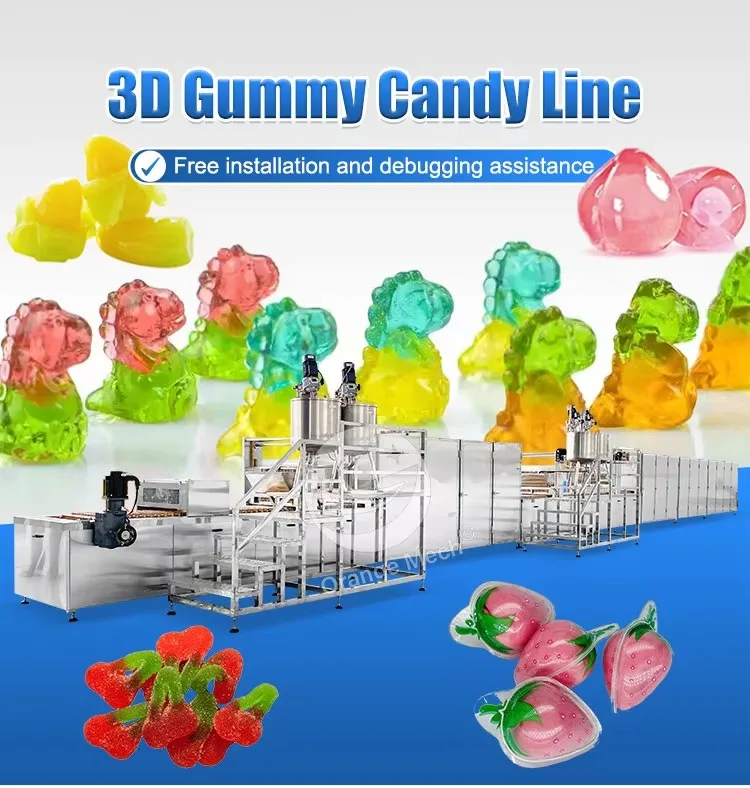 Hard Candy Machine Group Speed Adjustable Auto Food Grade Durable Stable Output Easy Maintenance Confectionery  Processing Base