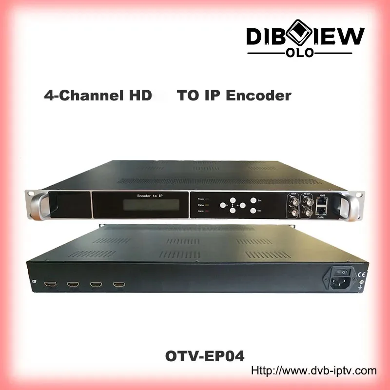 

Dibview OTV-EP04 H264 4 Channel HDMI-compatible HD Encoder With ASI and IP output Multicast for DVB Broadcasting System