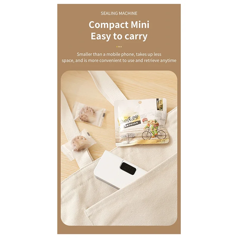 سدادة أكياس الوجبات الخفيفة الصغيرة تريند 2025، سدادة الأكياس البلاستيكية USB، سدادة أكياس الطعام المحمولة 2 في 1 مع شاشة LED مكونة من 6 مستويات #2