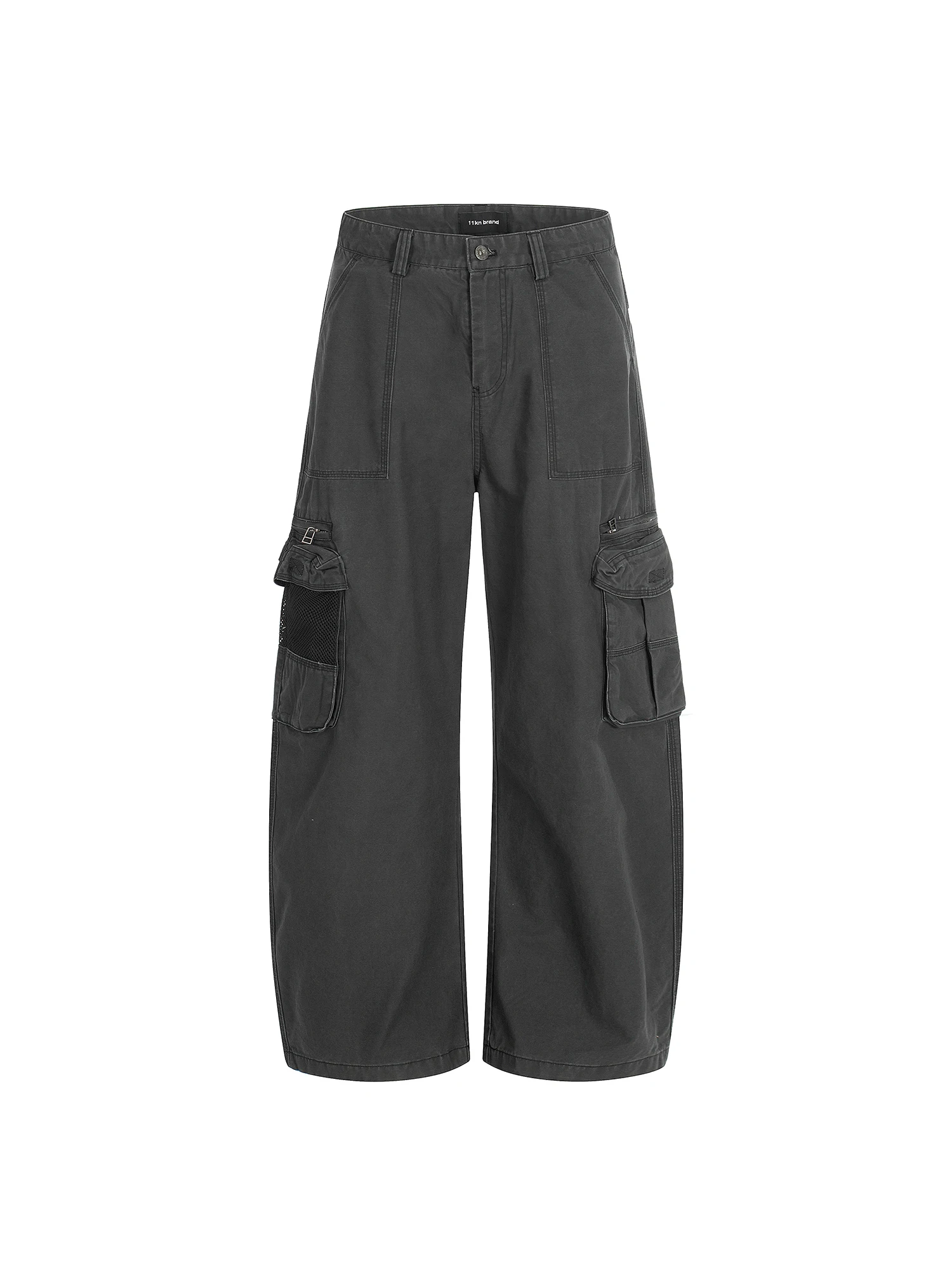 

Американские ретро-брюки с широкими штанинами, прямого кроя, повседневные, свободные, из хлопка, с высокой талией, на молнии