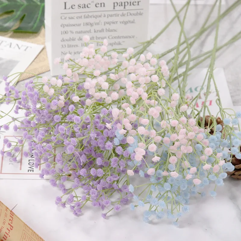 

10Pcs/lot Artificial Baby's Breath Flowers Bridal Bouquet Wedding Decoration Fake Flowers Gypsophila Home Party Floral Ornaments