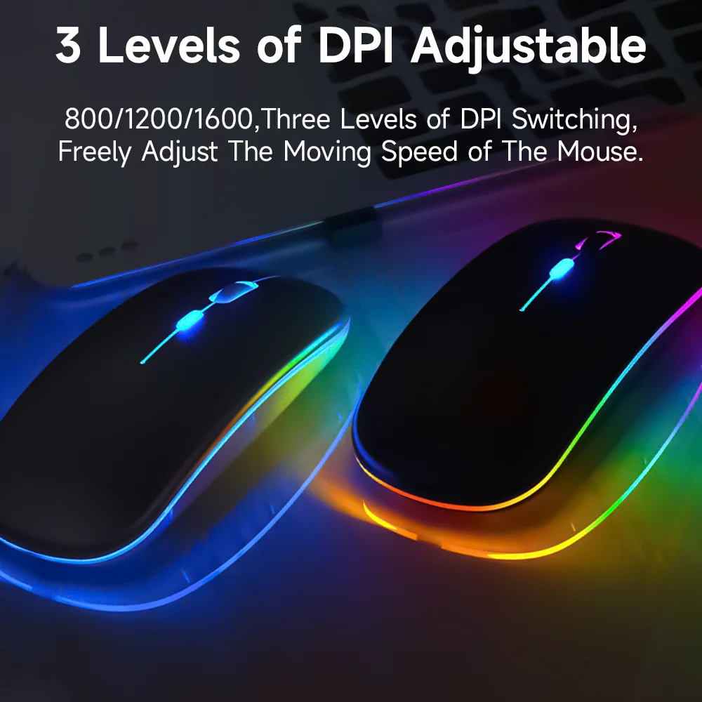 مجموعة لوحات مفاتيح وماوس صغيرة بإضاءة خلفية بلوتوث لاسلكية من Xiaomi RGB ملونة متدرجة ومضيئة لوحة مفاتيح وماوس صغيرة لجهاز Apple Samsung Tablet