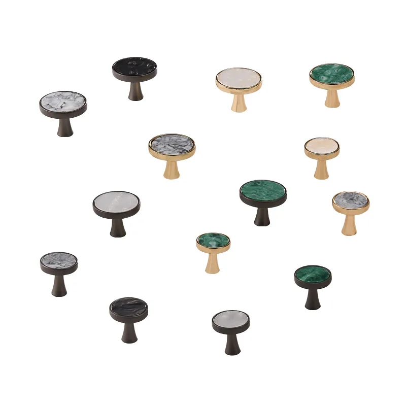 Nordic Stil Einfache Licht Luxus Shell Griff Kreative Marmor Schublade Schrank Kleiderschrank Einzigen Loch Kleine Griff Kommode Messing Kno