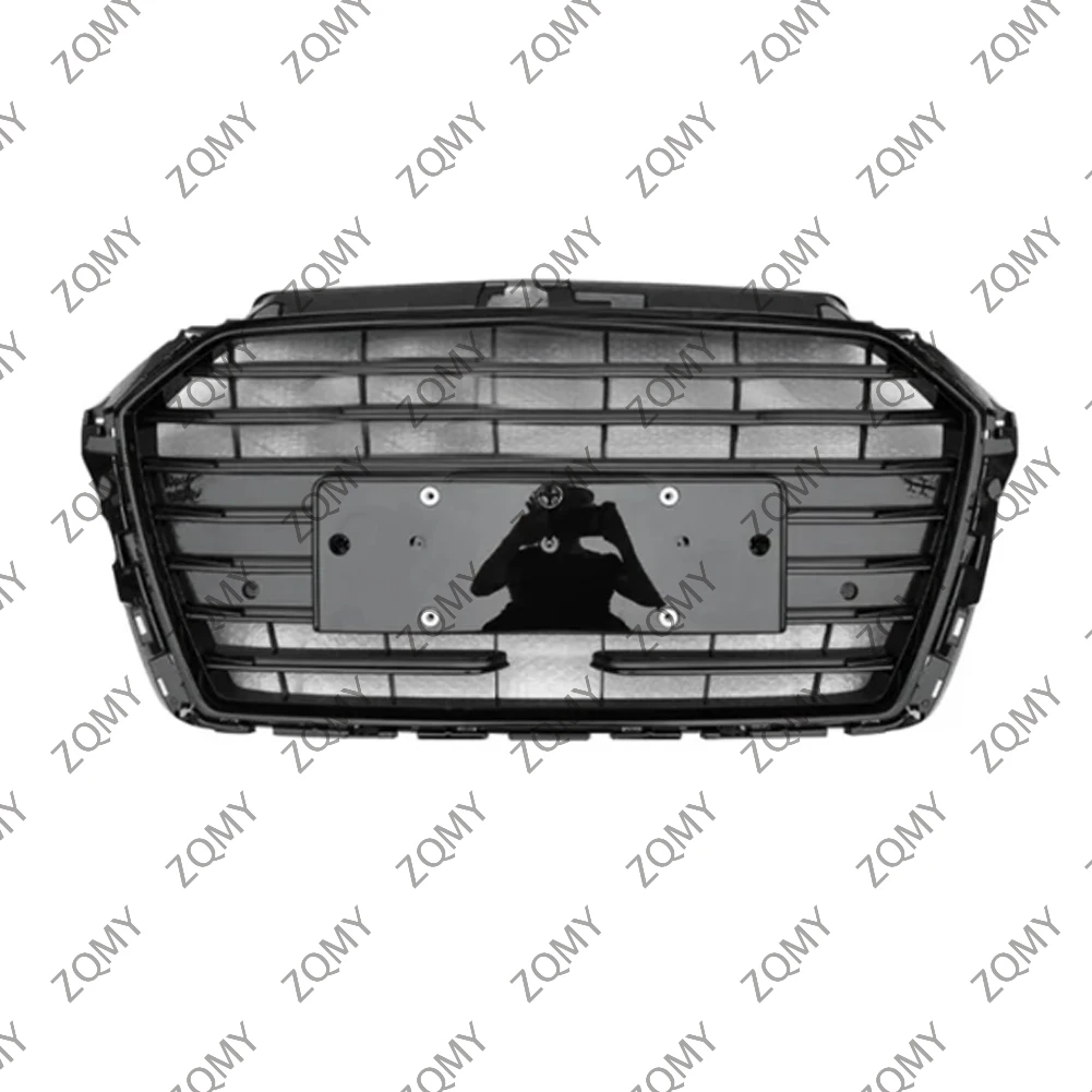 

ACC With/Logo For Audi A3/A3L 2017 2018 2019 2020 Car Front Bumper Grille Centre Panel Styling Upper Grill (Modify S3 style)