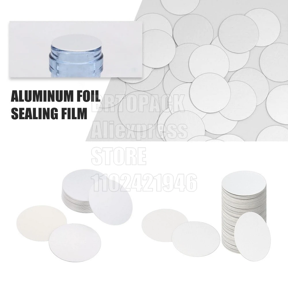 500Pcs Aluminium Foil Induction Cap Pet Film Heat Sealing Liner For Glass PET PP HDPE Cosmetic Bottle