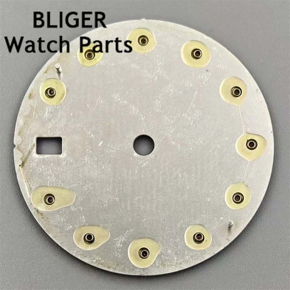 BLIGER 29mm Watch Dial White Black Green Blue Red Dial Silver Gold Rose Gold Diamond Index  Fit NH35 NH36 Movement