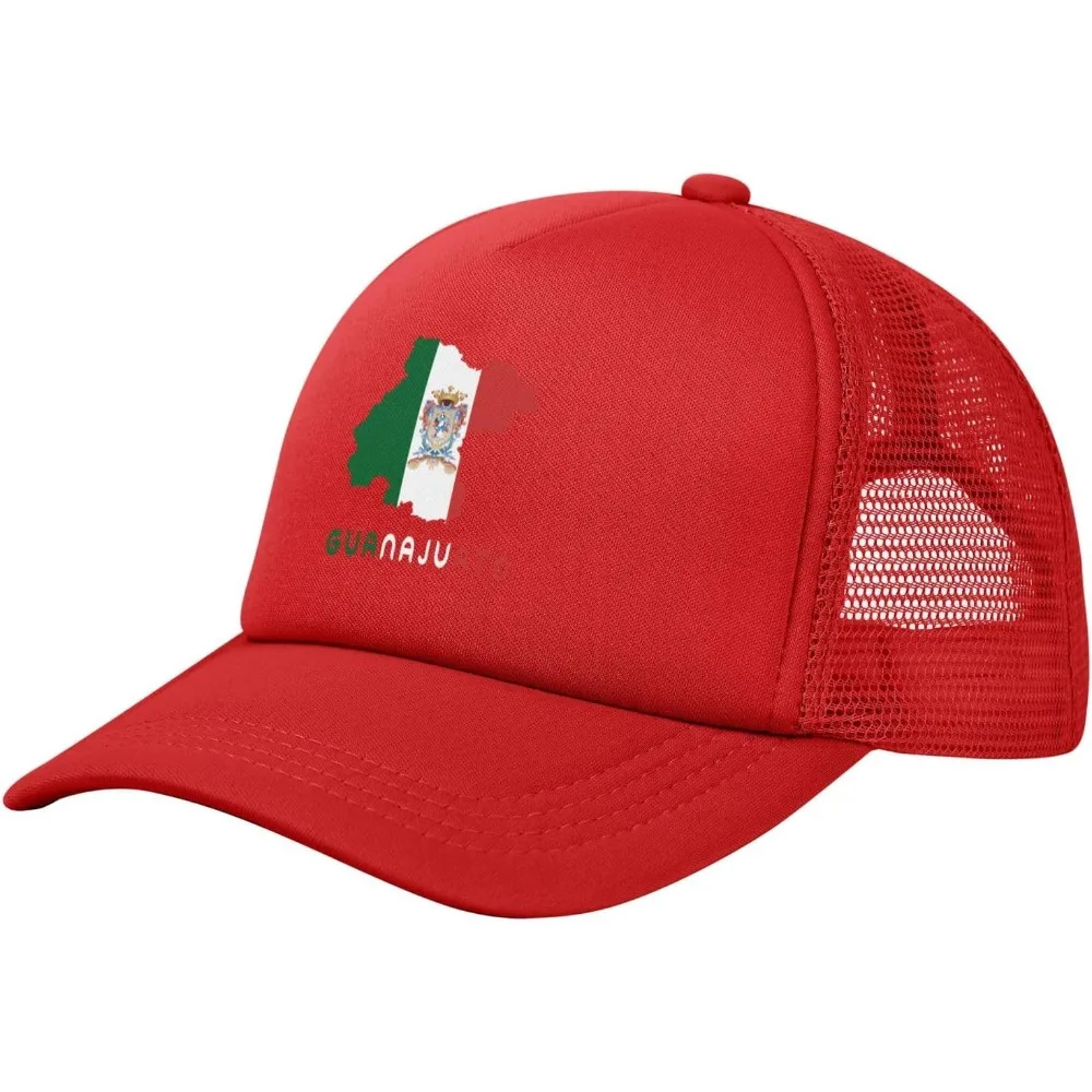 Guanajuato Mexico State Flag map Unisex Adult Classic Mesh Baseball Cap Snapback hat Grid mesh Hat Black