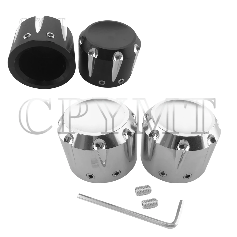 

1 Pair Motorcycle Front Axle Nut Cover Cap Fit For Harley Dyna Fat Bob Touring Electra Glide Road Glide Sportster Iron 883 1200