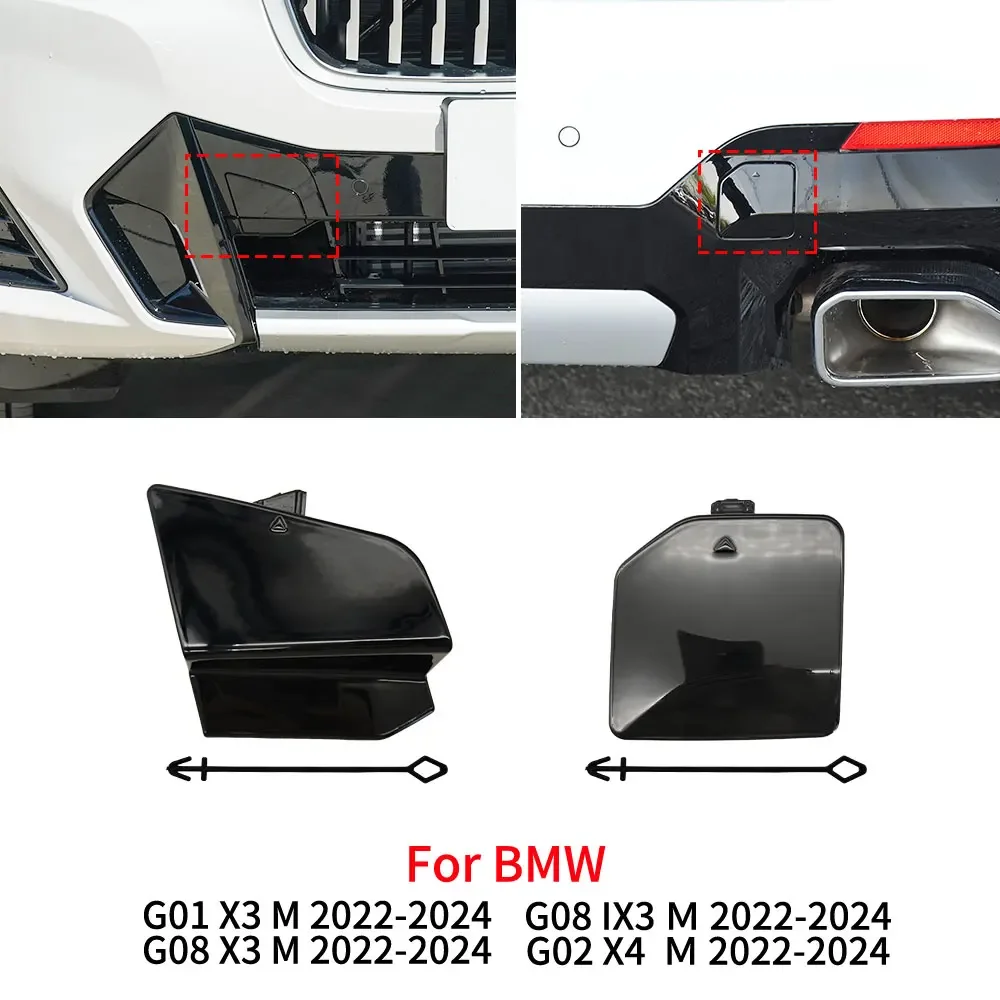 

For BMW G01 G02 LCI M Sport Car Front Rear Bumper Tow Hook Cover Cap Accessory Black For BMW X3 X4 IX3 M 20122-2024 51115A477A0