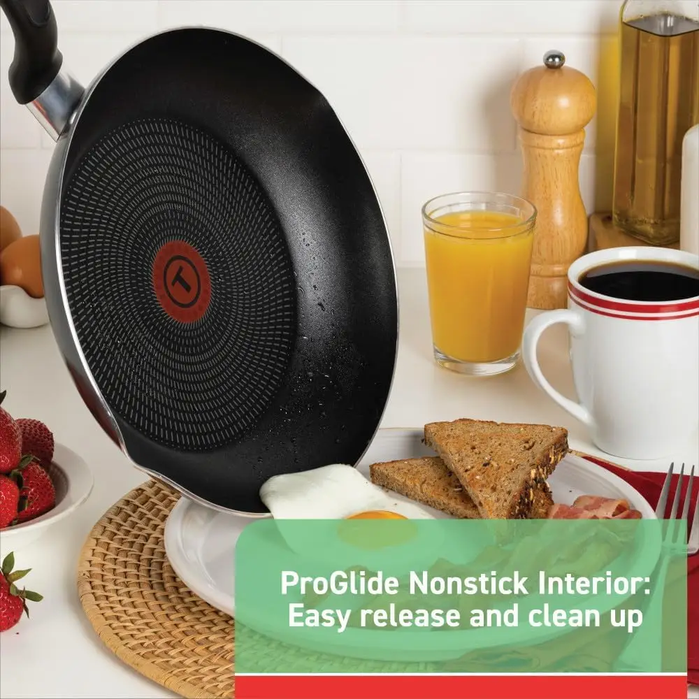 Initiatives Nonstick Cookware Set 18 Piece, Oven Broiler Safe 350F, Kitchen Cooking Set w/Fry Pans, Saucepans, Stockpots, Skille