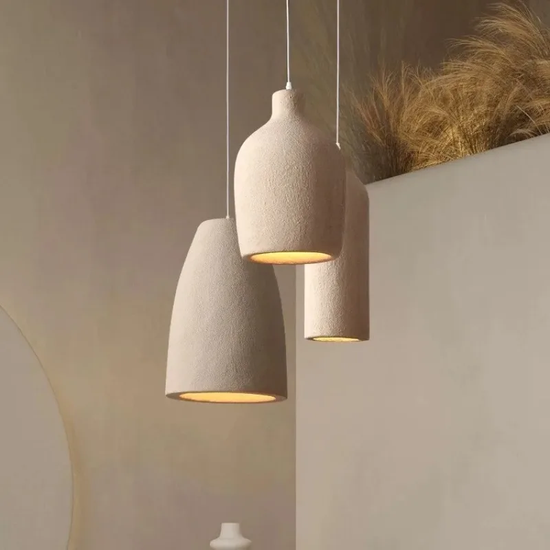 

Japanese Wabi Sabi Cream Pendant Lights Bar Restaurant Home Decor Ceiling Lights Bedroom Tearoom Bedsides Hanging Lamp Fixtures