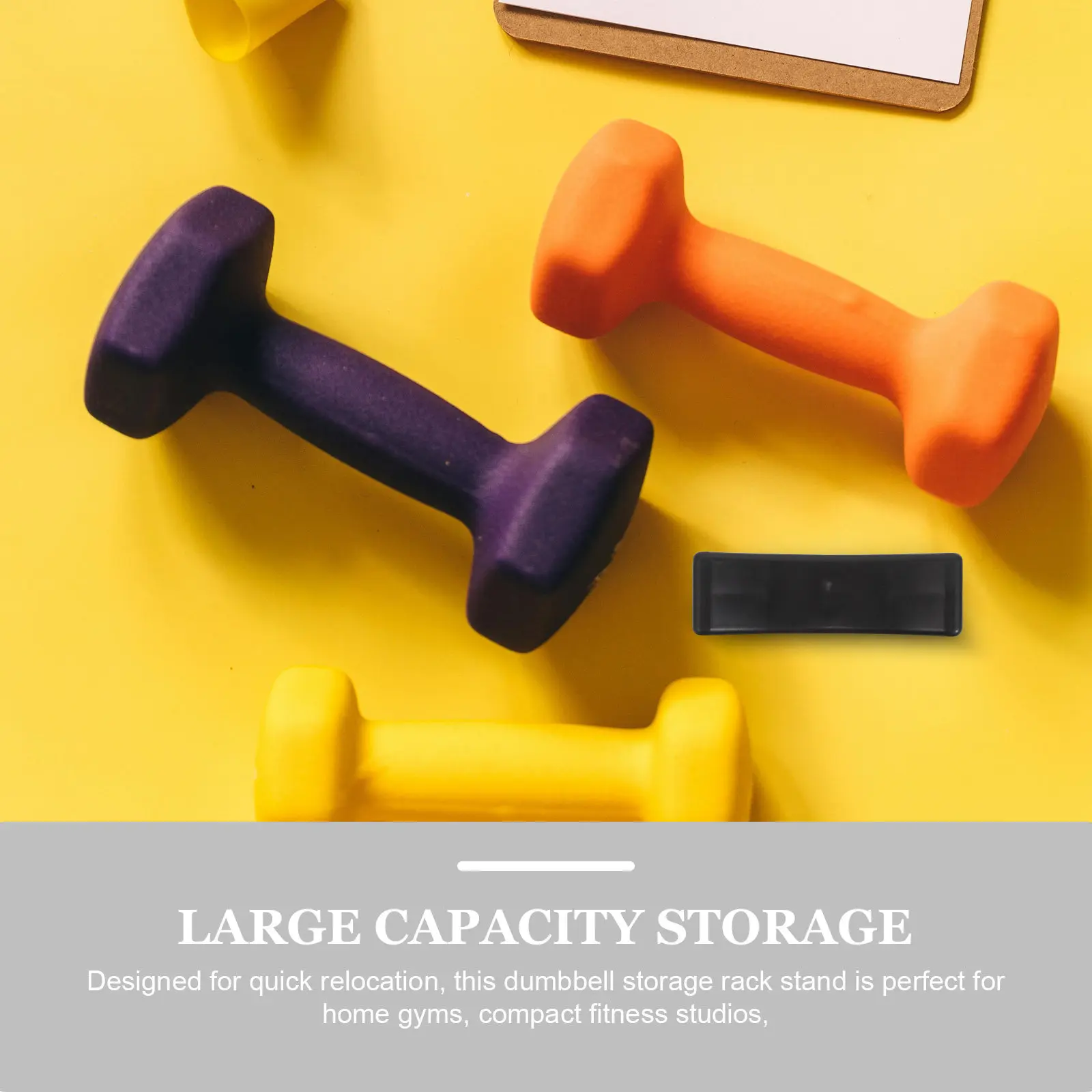 Picture 3: 8Pcs Dumbbell Storage Saddles Hollow Design Plastic Rack Stand Home Gym Weight Holder Organizer Support Rack Dumbbell Stand