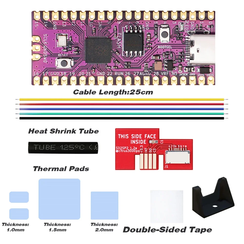 19 Kit Pi Pico Board Picoboot IPL Replacement Modchip and SD2SP2 Adapter Card Reader For Nintendo GameCube Game Console