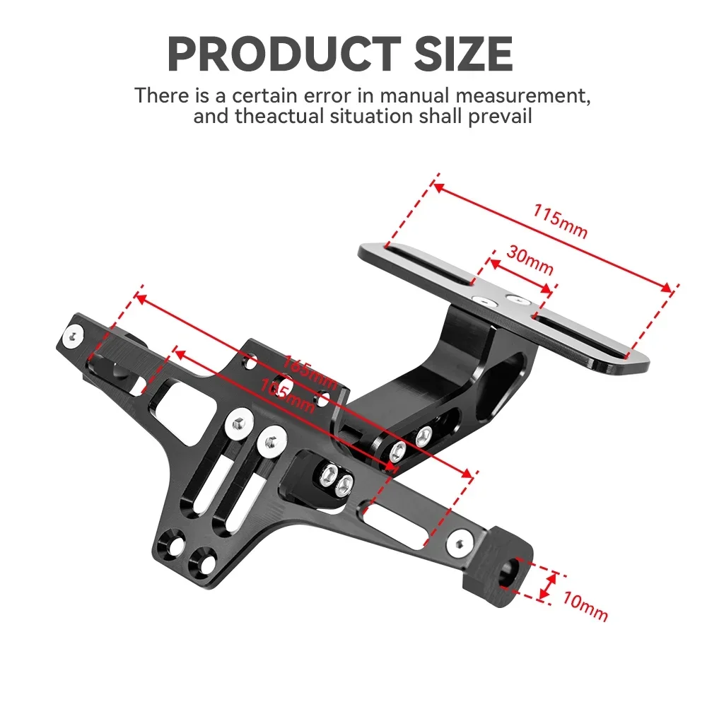 Motorcycle Adjustable Tail Eliminator License Plate Bracket Turn Signal Light For Yamaha honda bmw suzuki cfmoto mt07 mt09 fz07 image 2