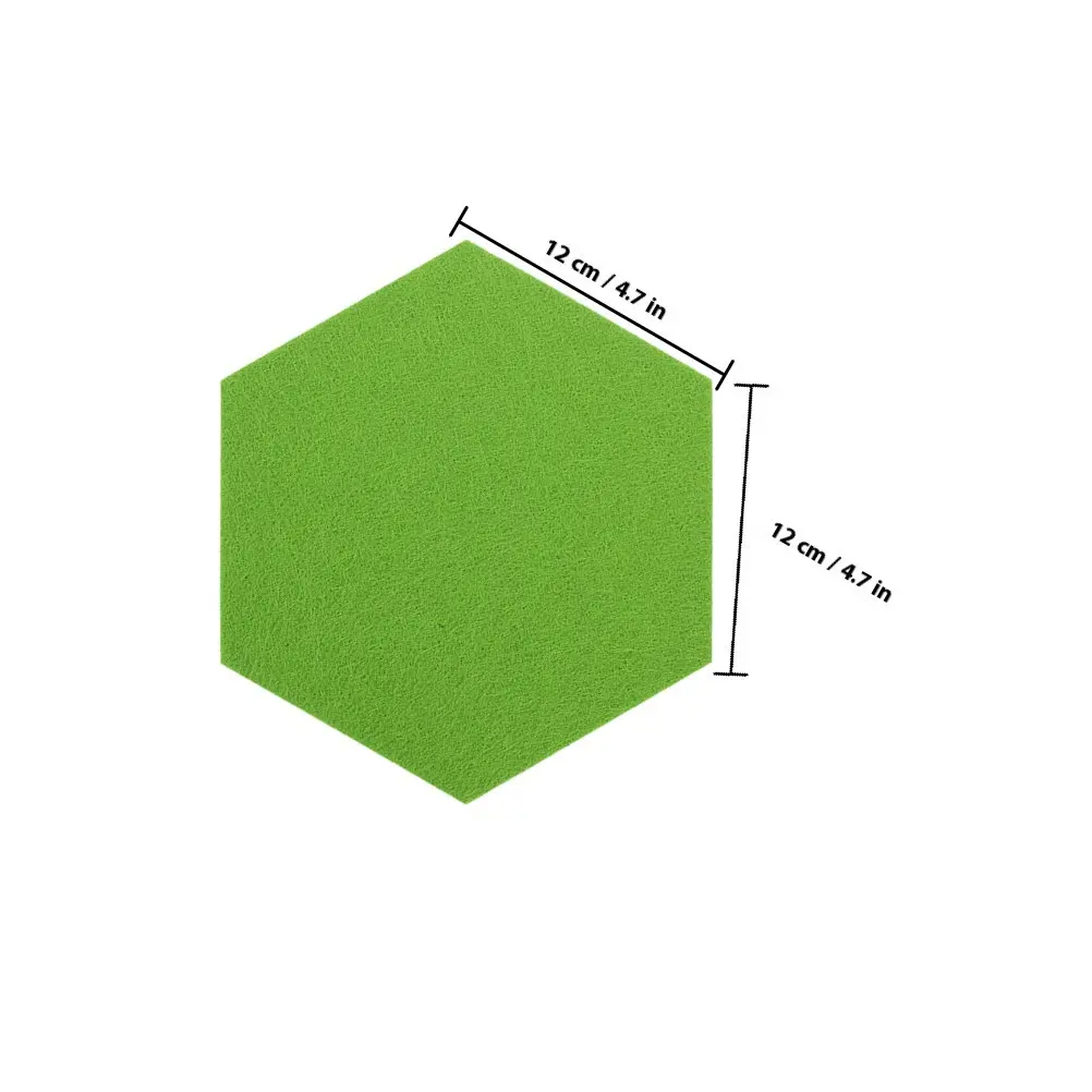 24Pcs Soundproof Felt Bulletin Boards Hexagon Wall Decor Reminder Memo Display Message Boards Office Notice Classroom