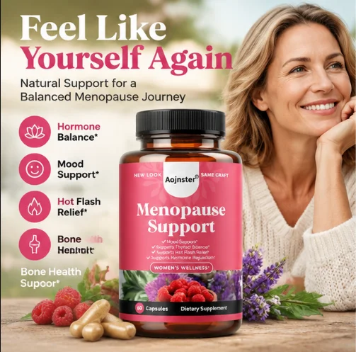 Women Menopause Support Capsules, Herbal Plant Blend, Female Wellness Dietary Supplement,60 Capsules