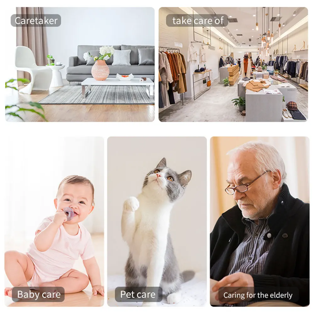 كاميرا مراقبة أمنية لاسلكية ، ذكية تتبع الإنسان AI ، اتجاهين الصوت ، كاميرا اللون الليلي ، واي فاي IP ، 2MP