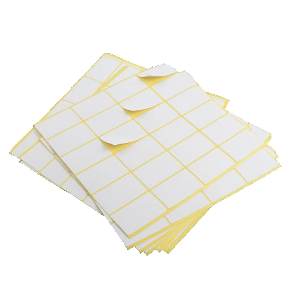 15Pcs Blank Stickers Self Adhesive Paper Label for Office School Home Organization 25x42mm Adhesive Sticky Labels