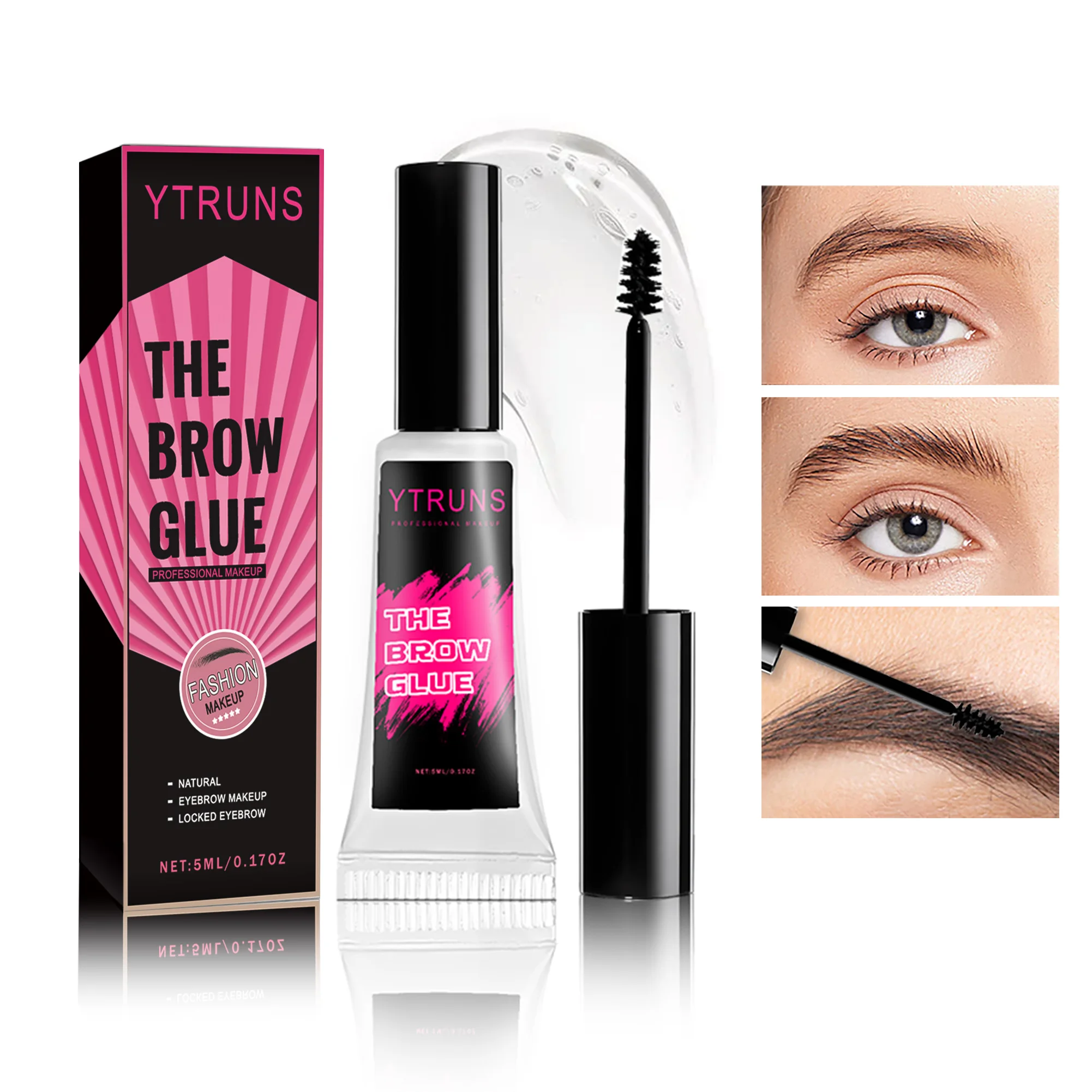 Transparent eyebrow long-lasting shaping natural three-dimensional eyebrow gel waterproof cosmetic eyebrow styling glue