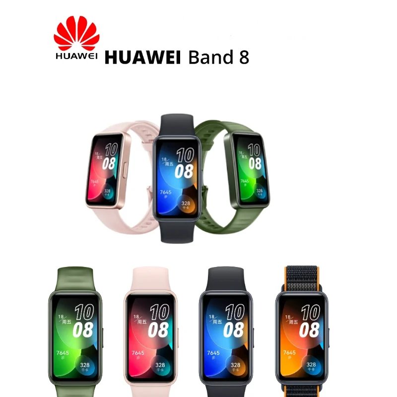 

2023 New Original HUAWEI Band 8 Smart Band All-day Blood Oxygen 1.47'' AMOLED Screen Heart Rate Smartband 2 Weeks Battery Life