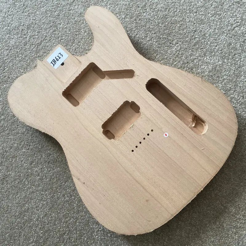 

IB623 6 String Tele Electric Guitar See Throguh in Solid Wood 2 Hunbucker Pickups Right Hand Semi FInishing No Paints for DIY