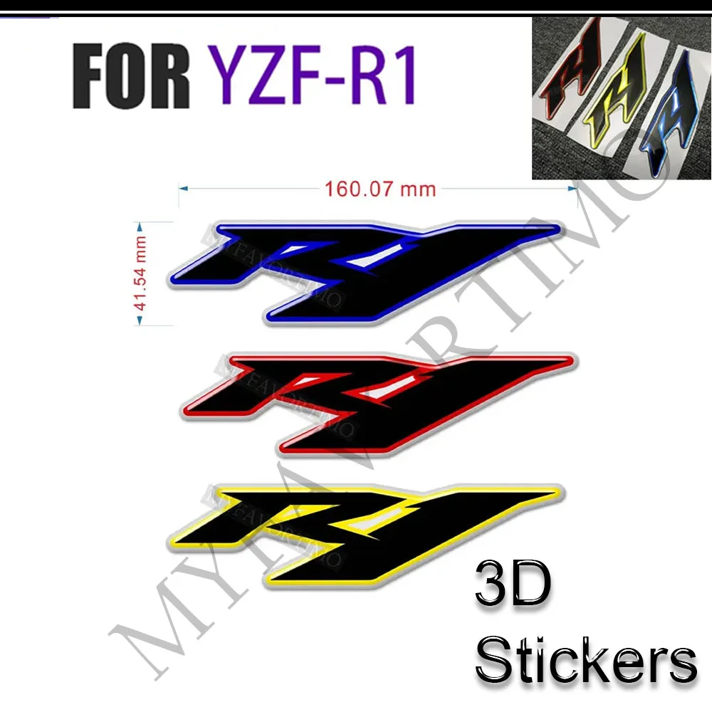 

For YAMAHA YZF-R1 YZFR1 YZF R1 Tank Pad 3D Stickers Decal Protector Fairing Emblem Badge Fuel Oil Kit Knee