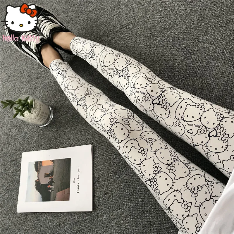 Hello Kitty Leggings Shark Pants Yoga Pants Thin Section Slim Fit Modal Fiber Leggings Women\'s Slim Fit Sexy Pencil Pants