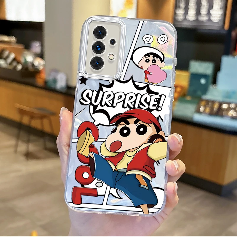 C-Crayon Shin-chan Cartoon Anime Phone Cases for Samsung Galaxy A35 A34 A33 A32 A31 A30 A25 A24 A23 A22 A21 A20 Shockproof Cover