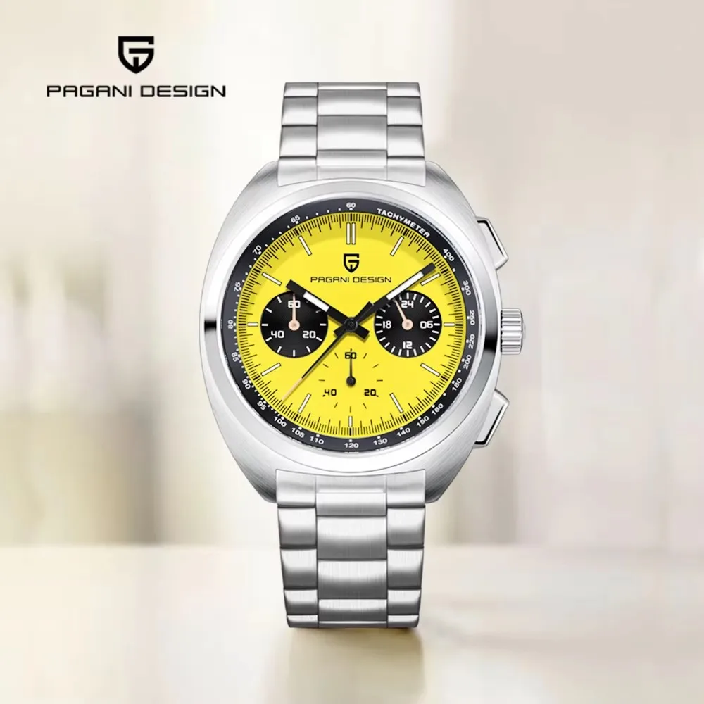 

Новые мужские кварцевые наручные часы PAGANI DESIGN Panda 2026 года, хронограф, люксовые часы для мужчин, с AR-сапфировым стеклом, светящиеся, водонепроницаемые