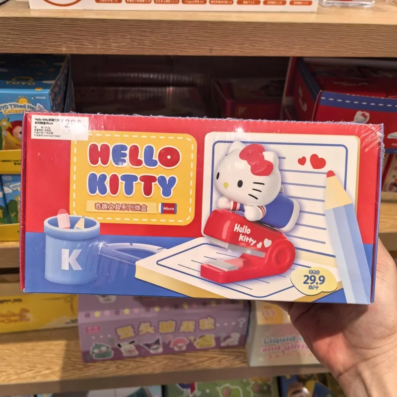 

Original Hello Kitty Fun Stationery Series Blind Box Staplers Pencil Sharpeners note Cute Practical Desktop Gifts Friends