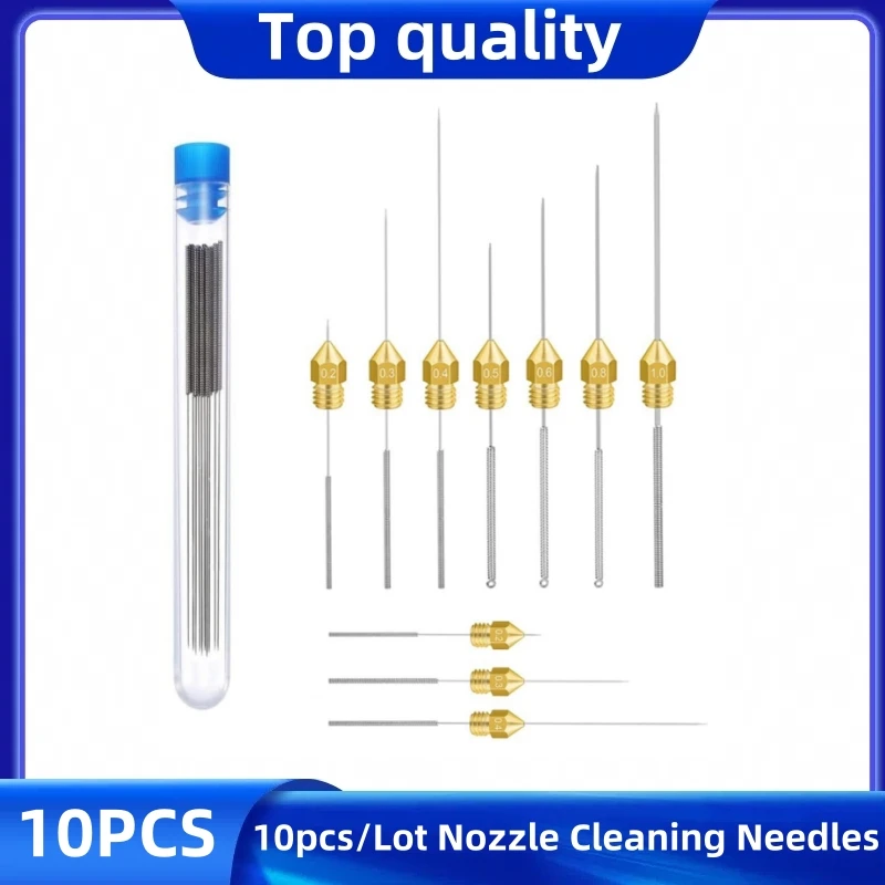 

10pcs/Lot Nozzle Cleaning Needles 3D Printer Parts 0.15/0.35 Stainless Steel Nozzle Cleaning Needles Kit for Drills