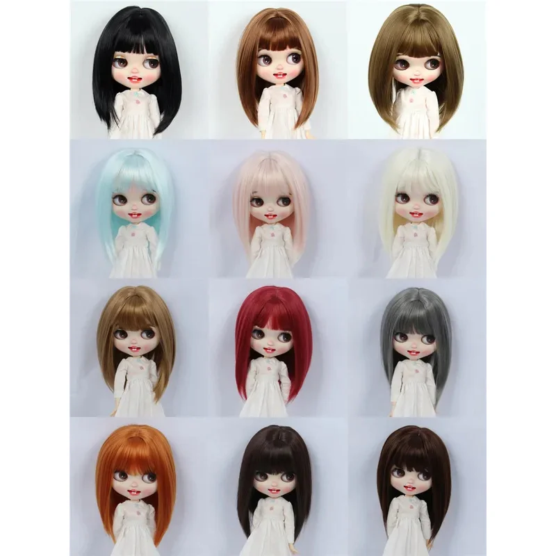 

9-10 inch Blyth Qbaby Amydoll Wig Short Straight Collection Hair