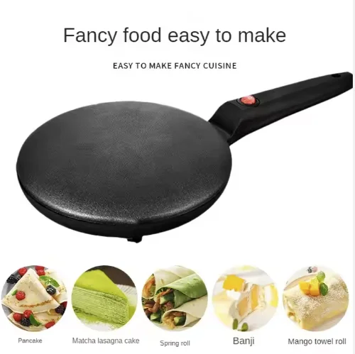 Electric Crepe Maker Breakfast Pizza Machine Pancake Baking Pan Cake Non-Stick Griddle Chinese Spring Roll Cooking Tools