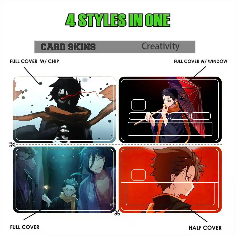 Subaru Natsuki RE Zero IF  Sticker Film Tape Skin for Credit Card Debit Card Waterproof Stickers