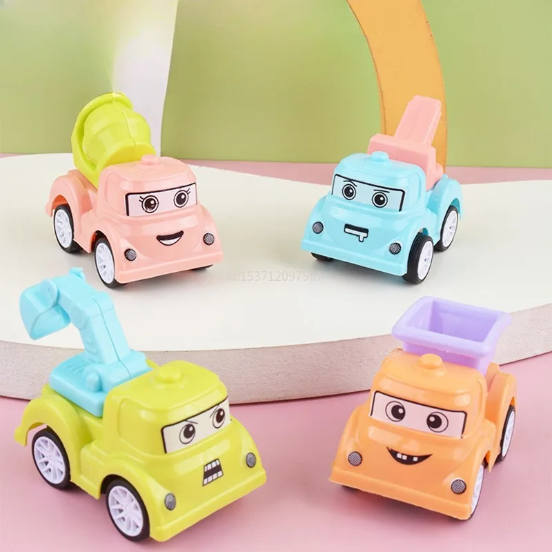 Mini Spielzeug Auto Anhänger Auto Modell Alt Zurückziehen Auto Cartoon Engineering Lkw Feuerwehrauto Kinder Geschenke Farbe Zufällig Kinder Geschenk