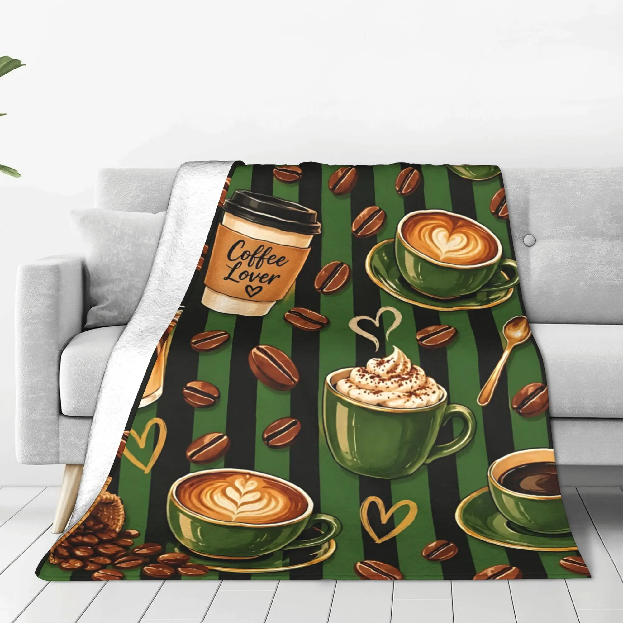 1PC Home Coffee Aesthetics social media share Blanket Throw Super Cosy Plush Living Room Sofa Gift for Christmas Happy New Year