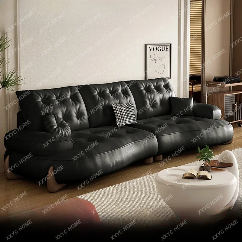 European Living Room Sofas Black Fabric Nordic Designer Modern Lounge Couch Lazy Sleeper Luxury