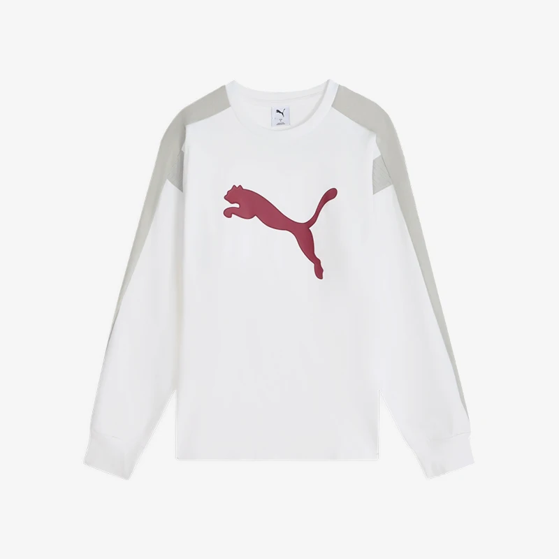 Puma genuine men's sports breathable comfortable round neck pullover long sleeved T-shirt 639791-02