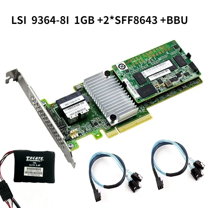 MegaRAID LSI 9364-8I SAS3108 array card 1GB cache 12Gb/s SAS/SATA SFF8643 * 2 PCIe3.0 x8 raid Synology NAS/server hard disk