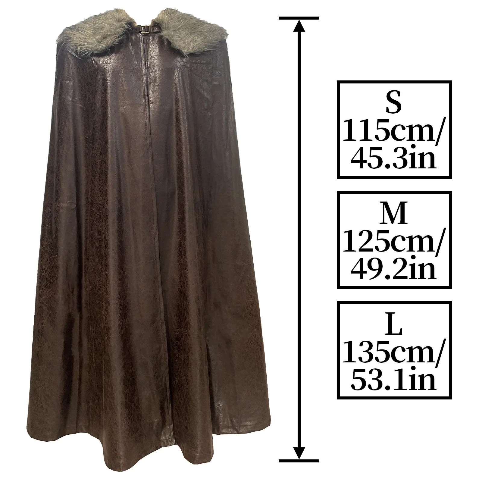 Viking Cloak Mens Vintage Medieval Fur Collar Cape Coat Nordic Cosplay Party Stage Props Halloween Carnival Costumes