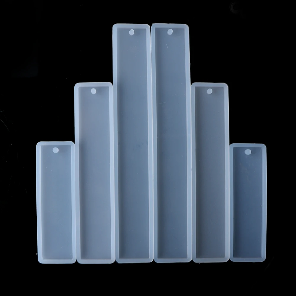 1 pc Bookmark Silicone Mold Transparent Rectangle Bookmark Epoxy Resin Mould For DIY Jewelry Making Craft Tassels Decoration view 4